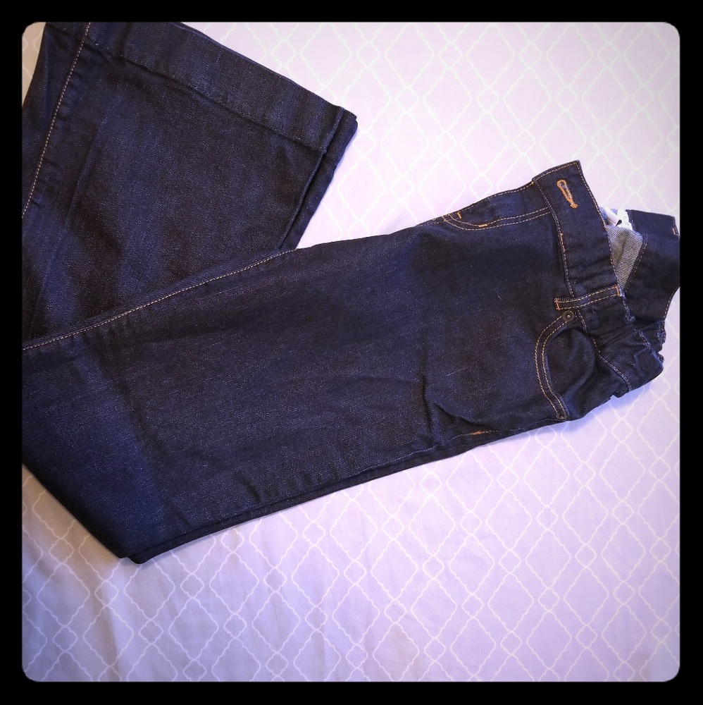 Flare Bottom Maternity Jeans- Dark Wash